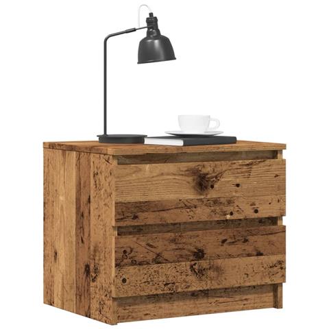 Comodini 2 Pz Legno Antico 50x40x43.5 Cm In Legno Multistrato - Foto 1