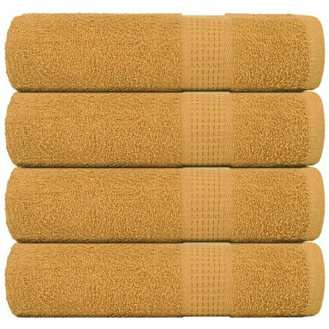 Asciugamani Doccia 4 Pz Oro 70x140 Cm 360 G/m 100% Cotone - Foto 1