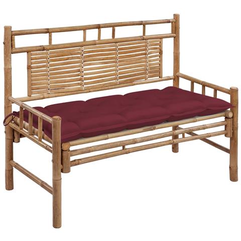 Lusso Casadino -  Panchina Da Giardino Con Cuscino 120 Cm In Bambù - Foto 2