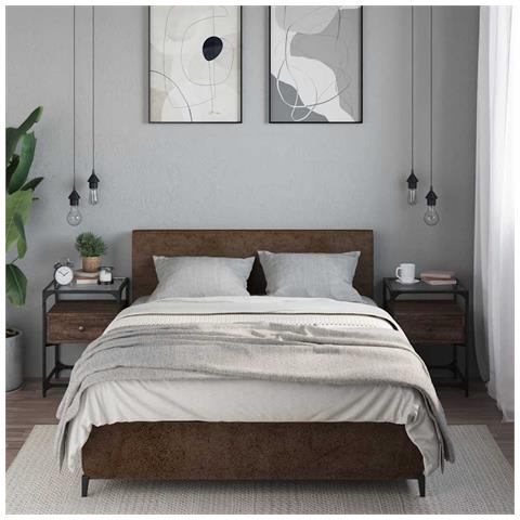 Lusso Casadino -  Comodini 2 Pz Rovere Marrone 40x40x55 Cm In Legno Multistrato - Foto 8