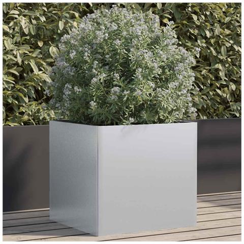 Fioriera Argento 49x47x46 Cm In Acciaio Zincato - Foto 8