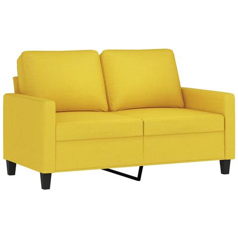 Set Di Divani 3 Pz Con Cuscini Giallo Chiaro In Tessuto - Foto 2