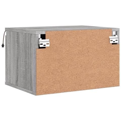 Comodino a Parete con luci LED Grigio Sonoma - Foto 9