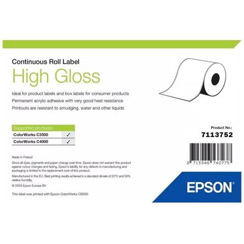 High Gloss Label - Continuous Roll: 102mm X 33m - Foto 1