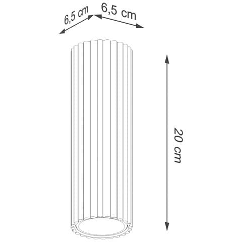 Lampada Da Soffitto Karbon 20 Taupe Sl. 1771 - Minimalist Lampada A Soffitto Talpa 20x6.5x6.5 Cm - Foto 2