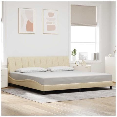 Giroletto senza Materasso Crema 200x200 cm in Tessuto - Foto 2