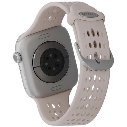 Bracciale Ares O Per Apple Watch 38-42mm In Silicone, Beige - Foto 5