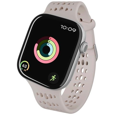 Bracciale Ares O Per Apple Watch 38-42mm In Silicone, Beige - Foto 1