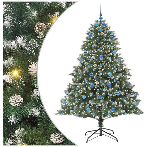Albero di Natale artificiale con 300 LED Verde 210 cm - Foto 1
