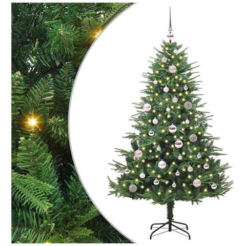 Albero di Natale artificiale preilluminato con set di palline - Foto 1