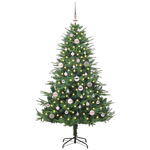 Albero di Natale artificiale preilluminato con set di palline - Foto 2