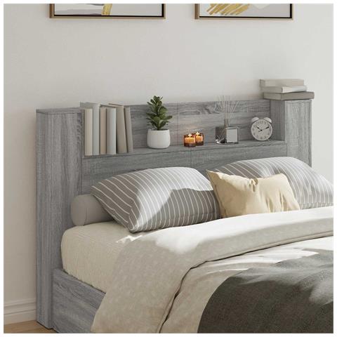 Testiera Grigio Sonoma 160 x 16,5 x 103,5 cm Legno multistrato - Foto 2