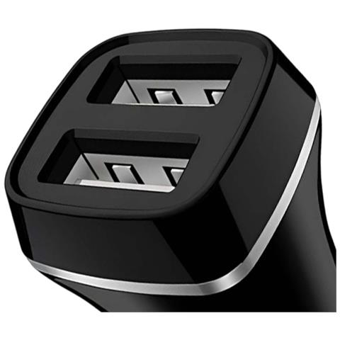 Caricatore Per Auto Con 2 Porte Usb-a, Leggero E Compatto, Nero - Foto 2