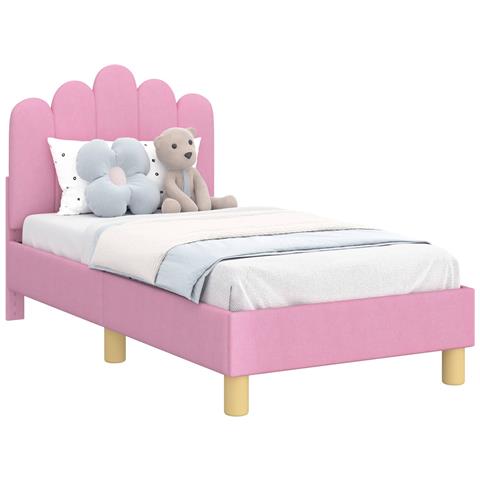 Struttura letto per bambini con testata Rosa 70 x 140 cm - Foto 1