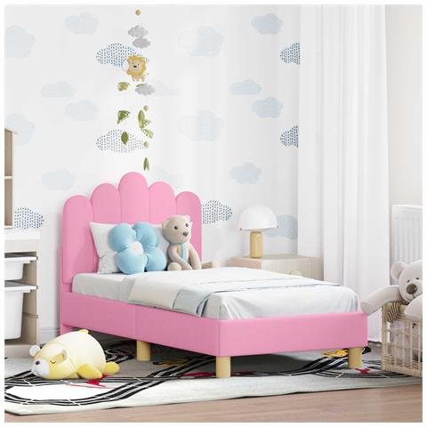 Struttura letto per bambini con testata Rosa 70 x 140 cm - Foto 2