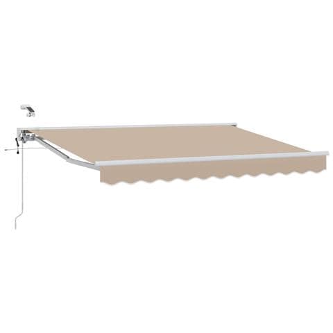 Tettuccio Elettrico Retrattile Beige e Bianco 3 x 2,5 m - Foto 1
