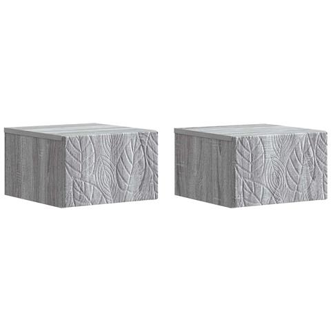 Tavolino da Parete Laterale 2 pcs Sonoma grigio - Foto 1