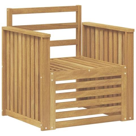 Set di divani da esterno Legno di Acacia Massello Bianco - Foto 1
