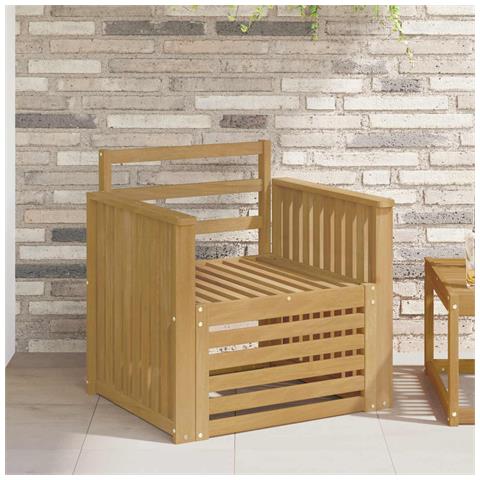 Set di divani da esterno Legno di Acacia Massello Bianco - Foto 2