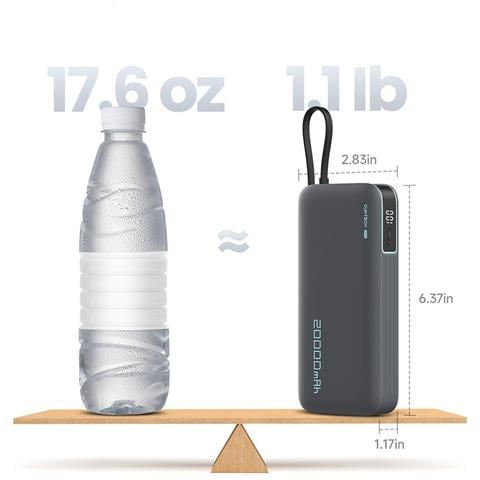 Powerbank 55w 20000 Mah Con Cavo Usb-c Cuktech - Foto 5