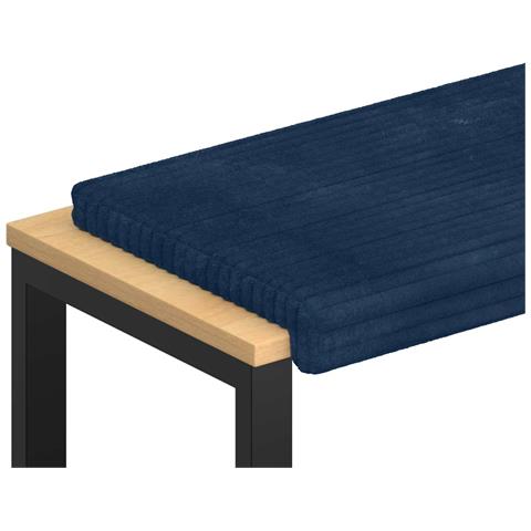 Cuscino per panchina Corduroy Morbido Blu navy Profondità 35 cm - Foto 1
