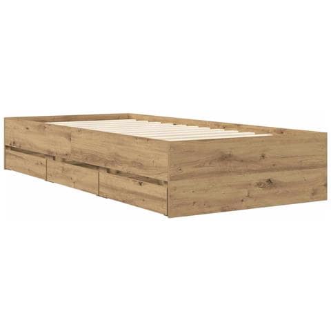 Telaio del letto con storage con cassetto Rovere Artigianale - Foto 2