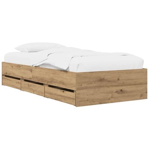 Telaio del letto con storage con cassetto Rovere Artigianale - Foto 1