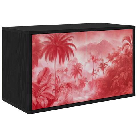 Mobile TV da Parete AACHEN 69 x 33 x 40 cm Rovere Nero - Foto 1
