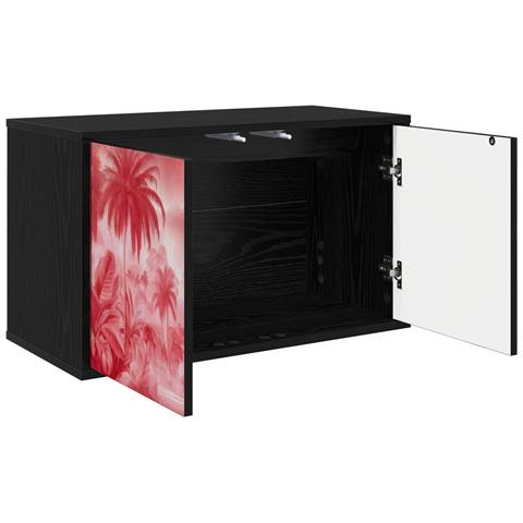 Mobile TV da Parete AACHEN 69 x 33 x 40 cm Rovere Nero - Foto 2