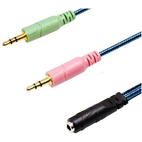 Adattatore Cavo Auricolare Splitter 1 Femmina A 2 Maschio Jack Per Pc - Foto 2