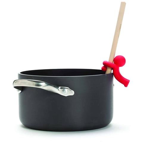 Poggia-mestolo Reggi-cucchiaio In Silicone, Abbraccio Regolabile Per La Maggior Parte Degli Utensili Da Cucina. Taglia Unica, Rosso - Foto 8