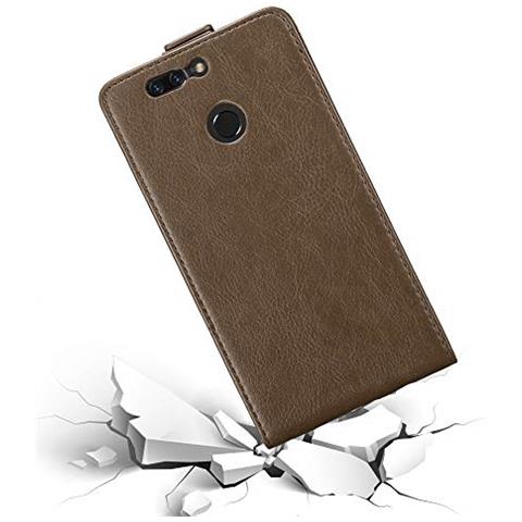 Custodia Compatibile Con Honor 8 Pro In Bruno Caffè - Coperchio Protettivo In Design Flip Con Chiusura Magnetica - Foto 2