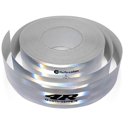 Pellicola Adesiva Omologata Retroriflettente 3m Per Bordatura Veicoli, Bianco, 50 Mm X 10 Mt - Foto 1