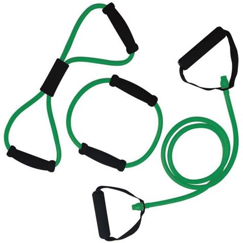 Tubo Elastico Set Elastico Medio Con Grip, Verde - Foto 1