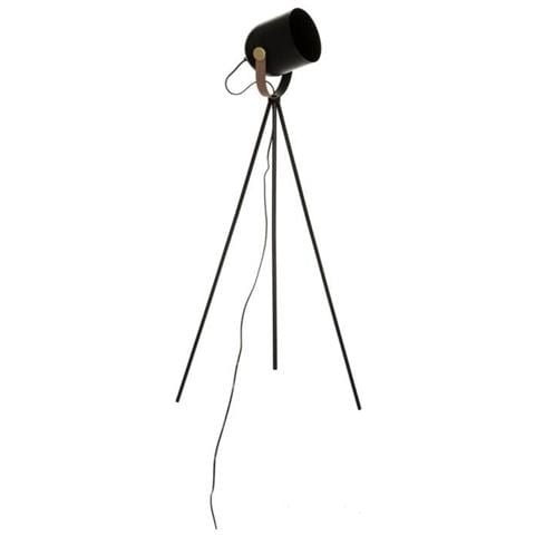 Lampada Da Terra Treppiede Nero H1136 Cm - Nero - Foto 1