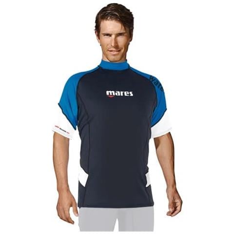 Rash Guard Loose Fit Manica Corta Uomo 5 Nero / blu - Foto 1