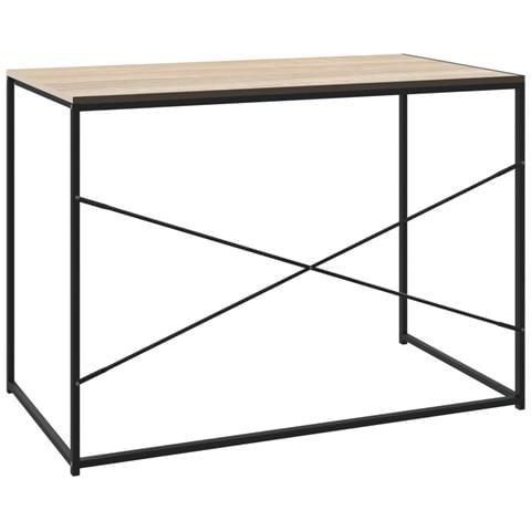 Scrivania Per Computer Nero E Rovere 110x60x70 Cm In Truciolato - Foto 7