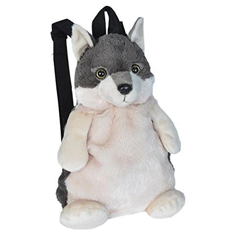 Zaino In Peluche, Lupo, Borsa Per Libri, 14 Pollici, Regalo Per Bambini, Peluche, Multi (20991) - Foto 1