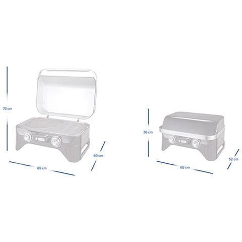 Attitude 2100 EX Grill Da tavolo Gas Nero, Stainless steel 5000 W - Foto 9