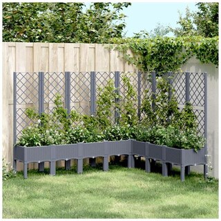Fioriera Alta In Legno Massello Di Acacia 78,5x58,5x78,5 Cm | Jardiniere Da Giardino Con Ripiano E Foglio PVC, Naturale, Resistente Intemperie