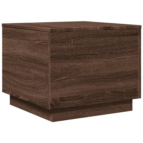Tavolino Da Salotto Con Luci Led Rovere Marrone 50x50x40 Cm - Foto 3