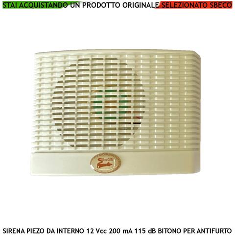 Sirena Antifurto Da Parete Interna Diffusore Piezo Acustica 115 Db Morsetti Polarizzati Alimentazione 12 Vcc Assorbime - Foto 1