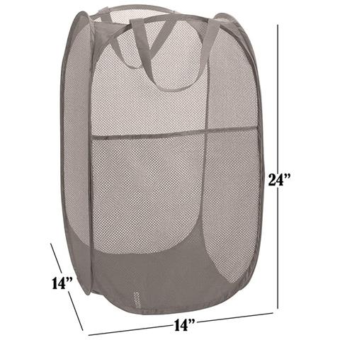 Cesto Per La Biancheria Pieghevole, Cesto Per La Biancheria Pop-up Gray - Foto 1