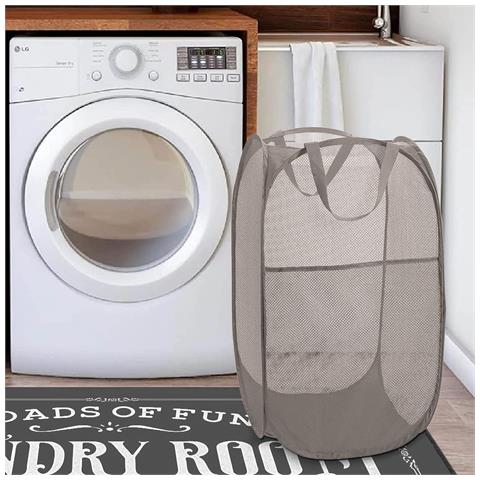 Cesto Per La Biancheria Pieghevole, Cesto Per La Biancheria Pop-up Gray - Foto 2