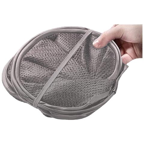 Cesto Per La Biancheria Pieghevole, Cesto Per La Biancheria Pop-up Gray - Foto 5
