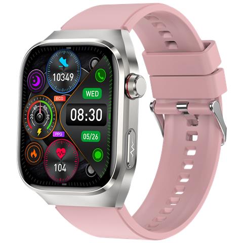 Smartwatch, Ecg, Frequenza Cardiaca, Pressione Sanguigna, Sonno, Contapassi, Cinturino In Silicone Pink - Foto 7