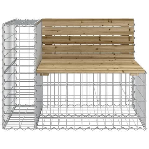 Panca da Giardino Design Gabbione 92x71x65,5 cm Pino Impregnato - Foto 8