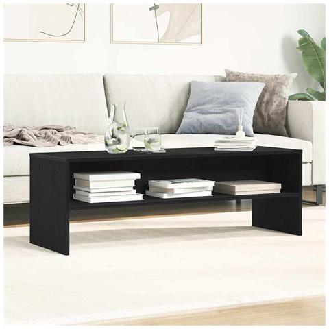 Mobile TV Rovere Nero 120x40x40 cm in Legno Multistrato - Foto 9