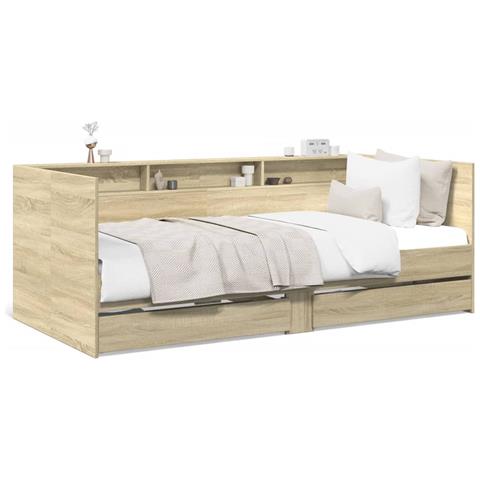 Divano Letto Con Cassetti Senza Materasso 75x190 Cm - Foto 2