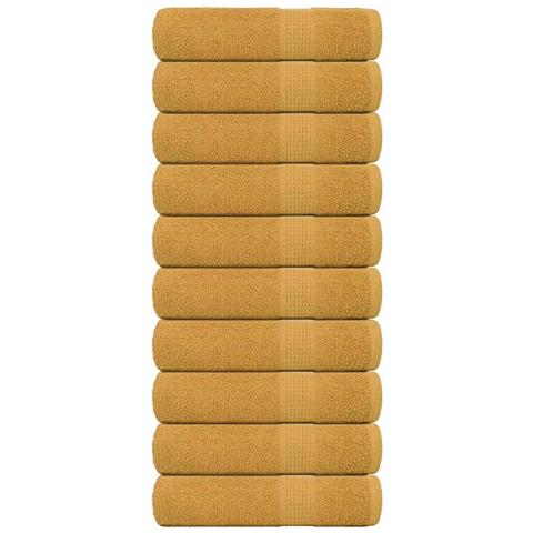 Asciugamani Doccia 10 Pz Oro 70x140 Cm 360 G/m 100% Cotone - Foto 1